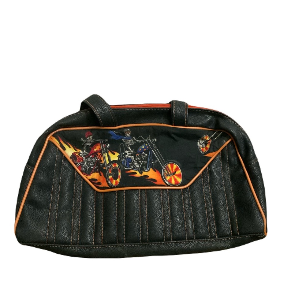 Wicked Purses Black Motorcycle Design Bag